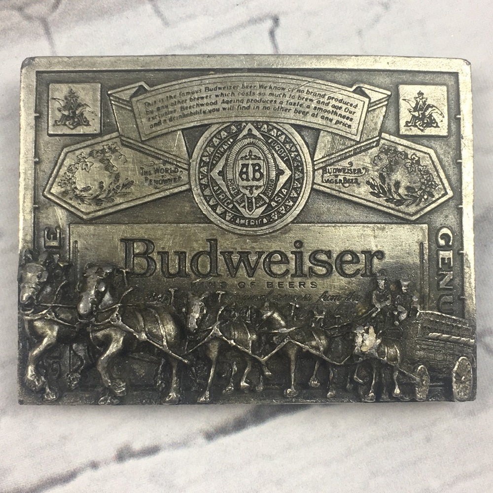 Budweiser Pewter Belt Buckle